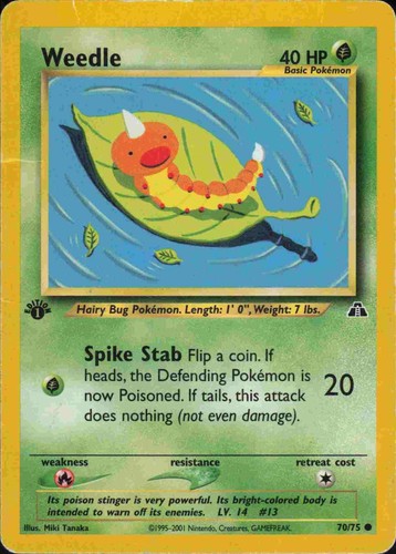 Weedle 1st edition - -, 70/75